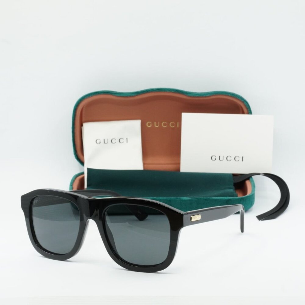 Gucci GG1316S 001 Aviator Sunglasses - Black\Grey